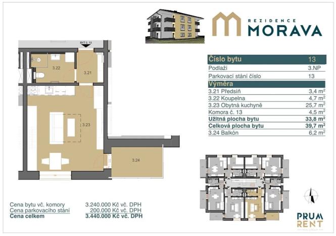 Prodej bytu 1+kk, Zábřeh, Leštinská, 34 m2