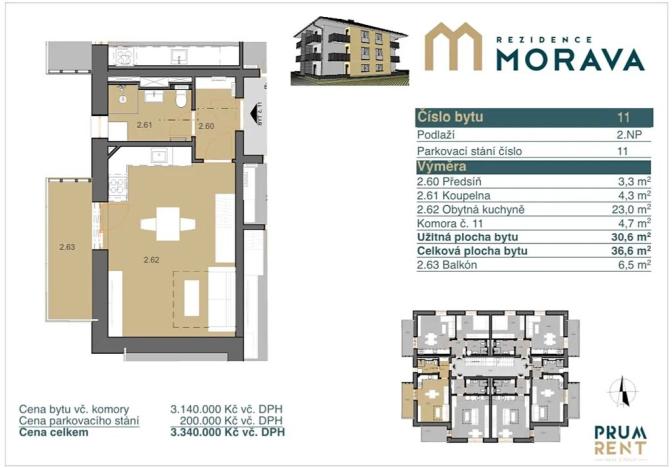 Prodej bytu 1+kk, Zábřeh, Leštinská, 31 m2
