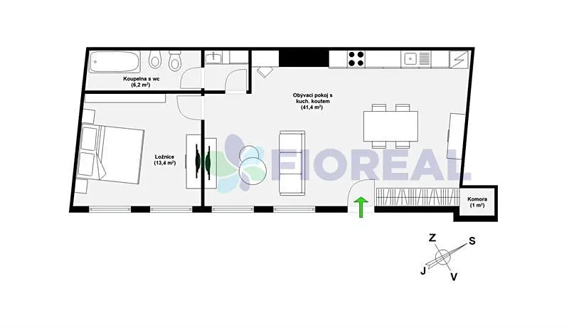 Pronájem bytu 2+kk, Praha - Nové Město, Klimentská, 62 m2