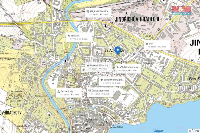 Pronájem bytu 2+kk, Jindřichův Hradec - Jindřichův Hradec II, sídliště U Nádraží, 60 m2