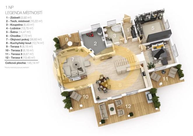 Prodej rodinného domu, Nové Hrady, Vilová čtvrť, 216 m2