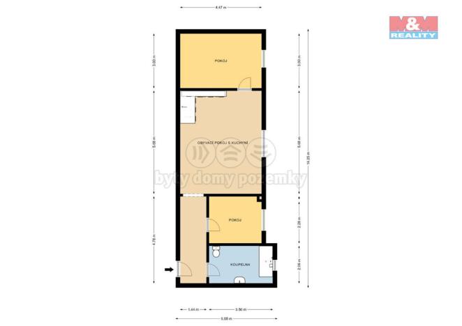Prodej bytu 3+kk, Brno - Černá Pole, Zemědělská, 64 m2