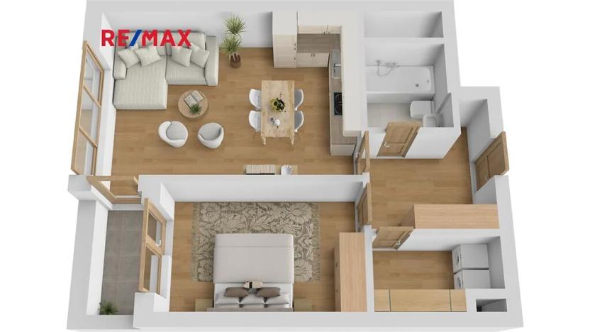 Pronájem bytu 2+kk, Praha - Kamýk, Zimova, 55 m2