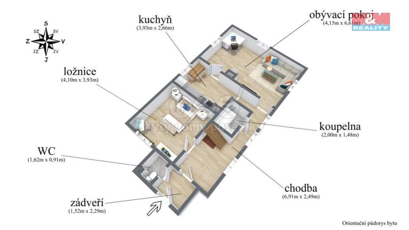 Prodej rodinného domu, Chomutov, Pražská, 69 m2