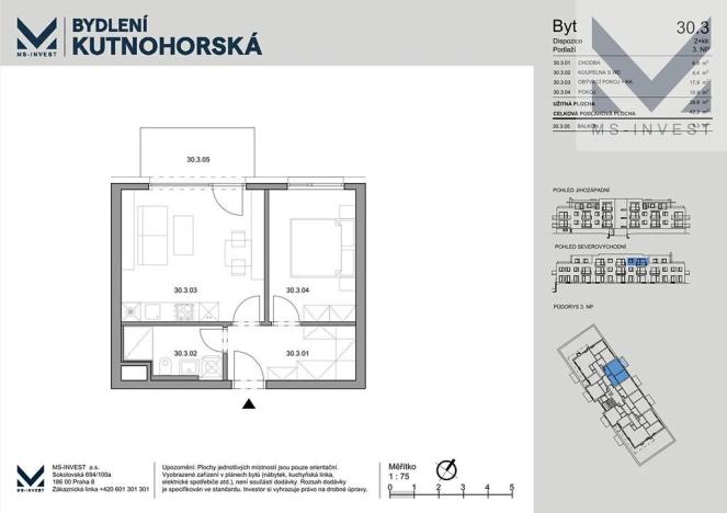 Prodej bytu 2+kk, Praha - Dolní Měcholupy, Kutnohorská, 40 m2