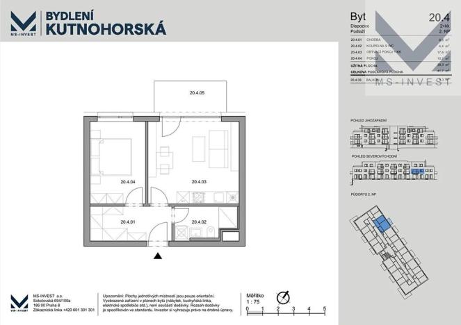 Prodej bytu 2+kk, Praha - Dolní Měcholupy, Kutnohorská, 40 m2