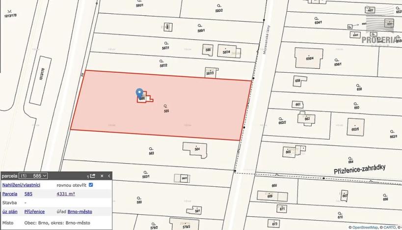 Prodej pozemku pro bydlení, Brno, Moravanské lány, 1096 m2