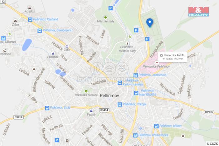 Prodej zahrady, Pelhřimov, 409 m2