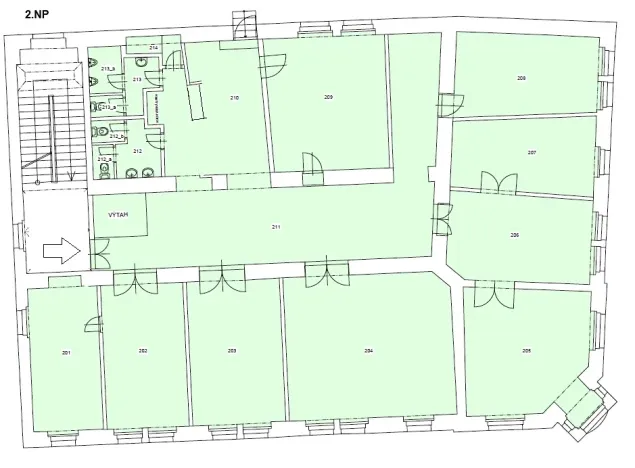 Pronájem kanceláře, Praha - Vinohrady, Chrudimská, 325 m2