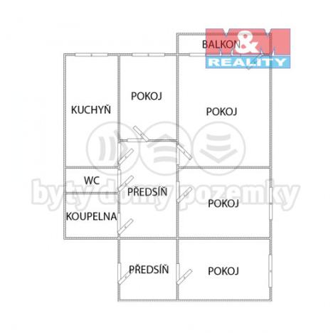Pronájem bytu 4+1, Litvínov - Janov, Hamerská, 74 m2