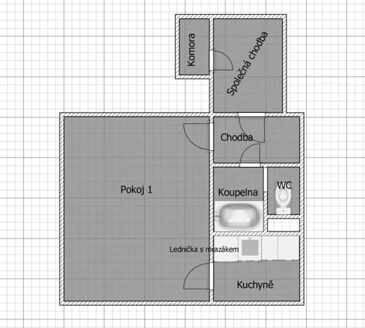 Pronájem bytu 1+1, Most, Jana Kubelíka, 27 m2