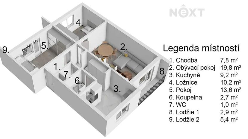 Prodej bytu 3+1, Břeclav, U Jánského dvora, 78 m2