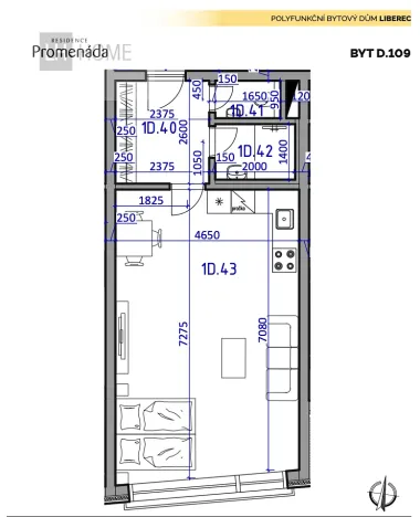 Prodej bytu 1+kk, Liberec, 47 m2