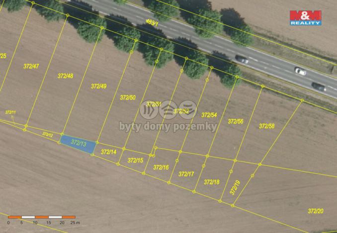 Prodej pole, Bylany, 53 m2