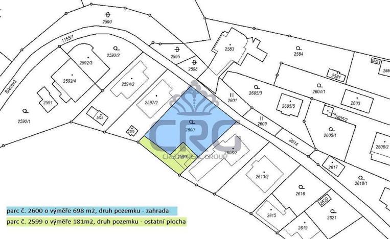 Prodej pozemku, Brno - Jundrov, Březová, 879 m2