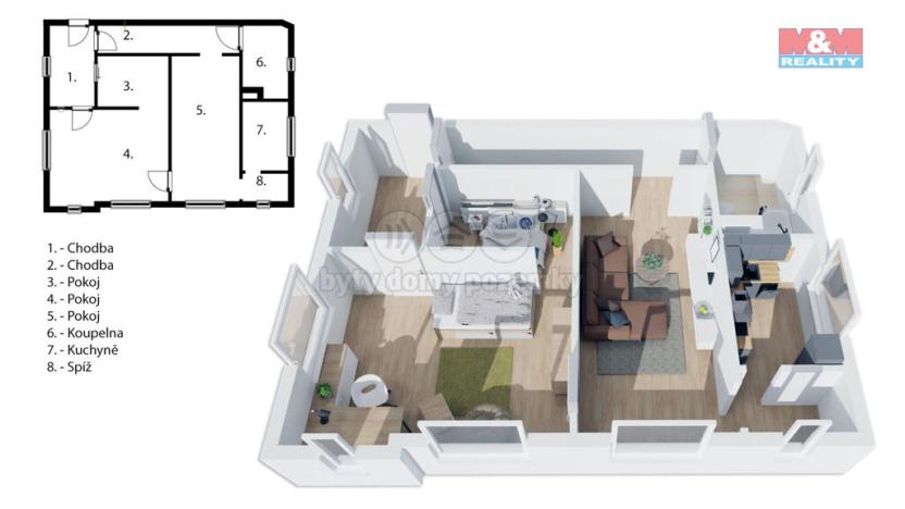 Prodej bytu 2+1, Adršpach - Horní Adršpach, 71 m2