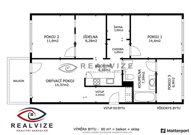 Prodej bytu 4+kk, Milevsko, B. Němcové, 80 m2