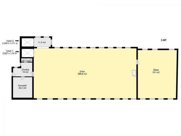 Prodej výrobních prostor, Kutná Hora, Vítězná, 3200 m2
