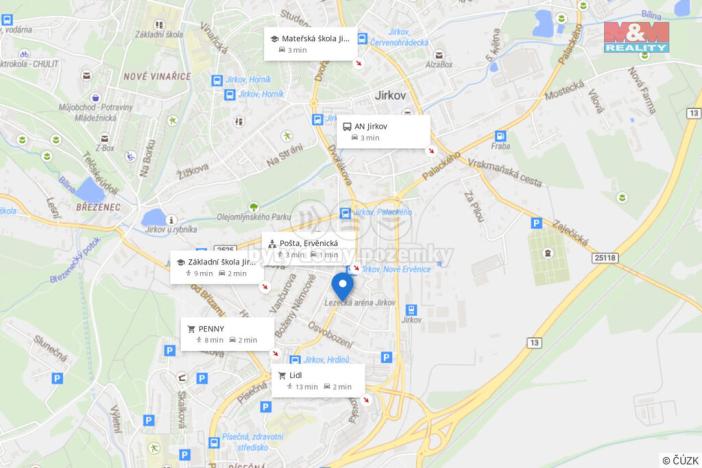 Pronájem bytu 2+1, Jirkov, Ervěnická, 51 m2