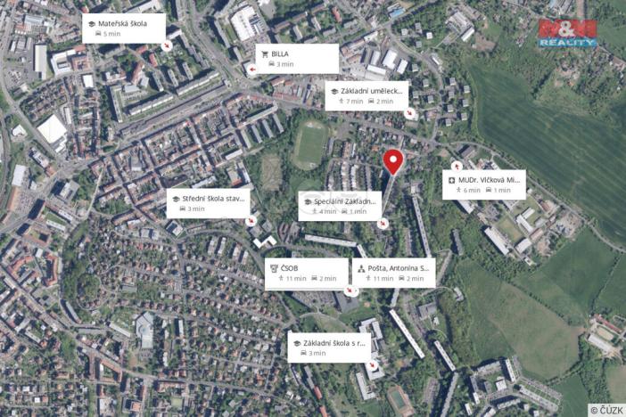 Prodej bytu 2+kk, Teplice - Trnovany, Trnovanská, 43 m2