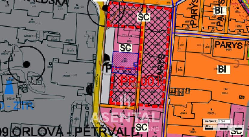 Prodej komerčního pozemku, Petřvald, Rychvaldská, 1025 m2
