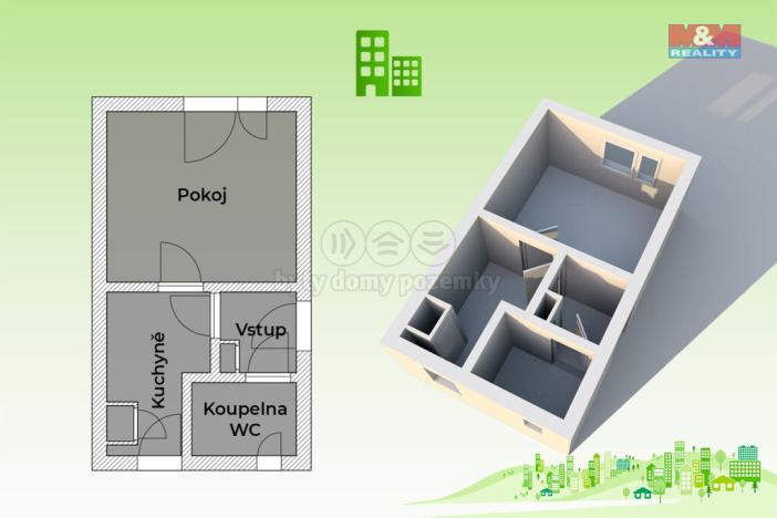 Prodej bytu 1+1, Nový Jičín, Žižkova, 35 m2