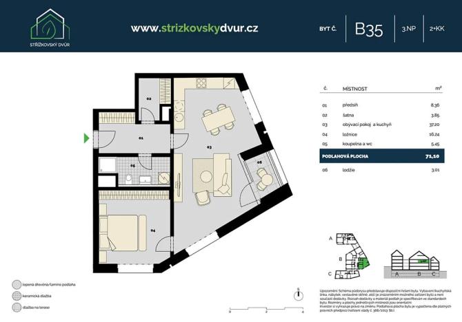 Prodej bytu 2+kk, Praha, Střížkovská, 71 m2