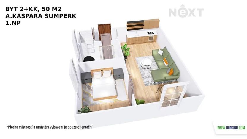 Prodej bytu 2+kk, Šumperk, A. Kašpara, 50 m2