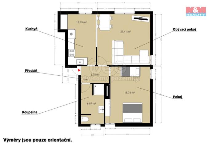 Pronájem bytu 2+kk, Nýrsko, Šmilovského, 110 m2