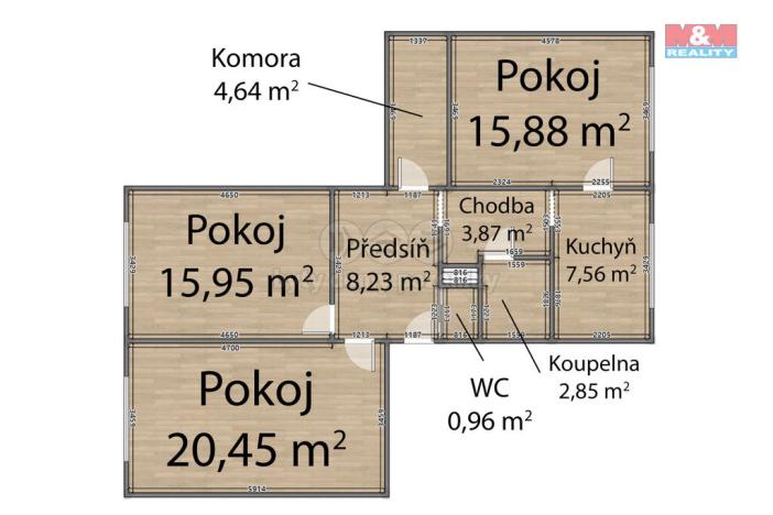 Prodej bytu 3+1, Toužim, Sídliště, 85 m2