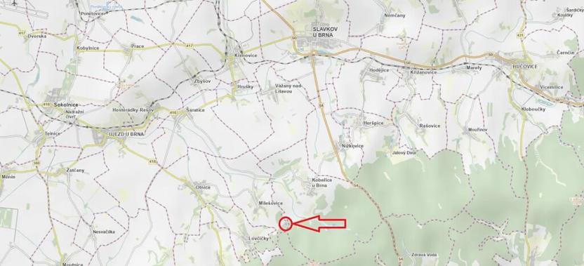 Prodej lesa, Milešovice, 1351 m2