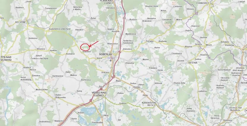 Prodej lesa, Vlastiboř, 3495 m2