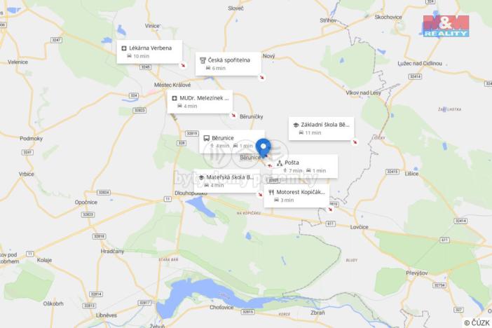 Prodej rodinného domu, Běrunice, Ohrada, 89 m2