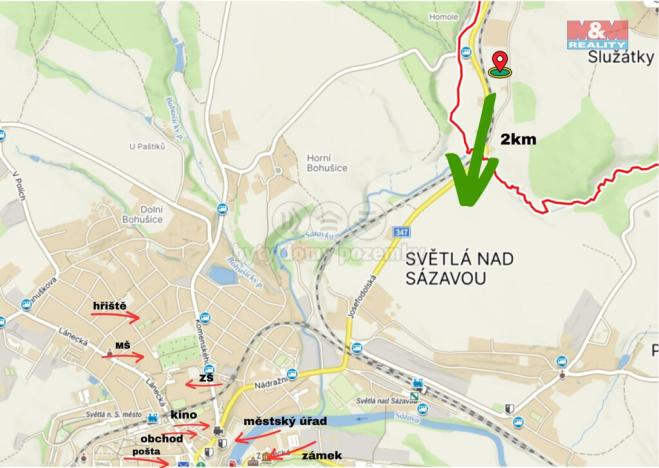 Prodej pozemku pro bydlení, Služátky, 1076 m2