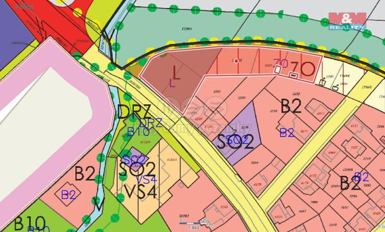 Prodej zahrady, Kolín, 2995 m2