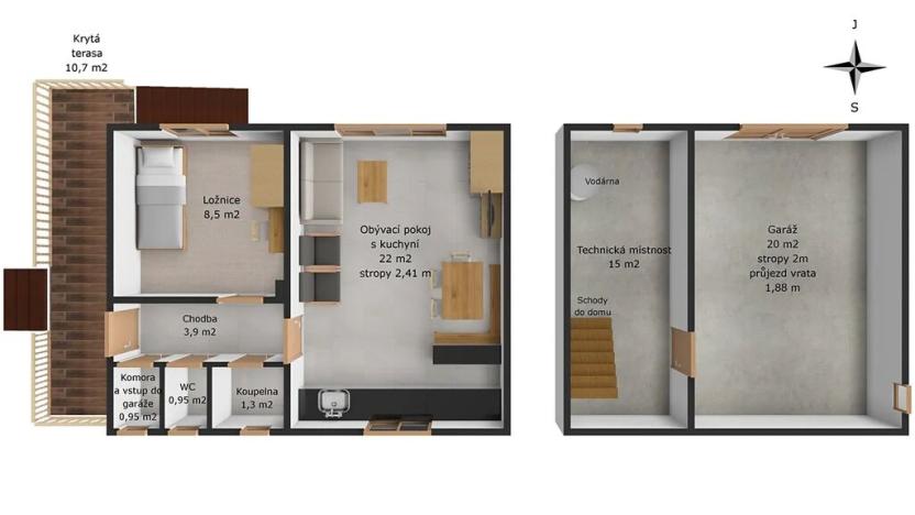 Prodej chaty, Neveklov, 73 m2