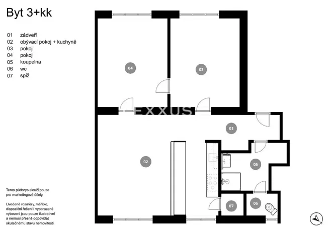 Prodej bytu 3+kk, Praha - Krč, Pacovská, 71 m2