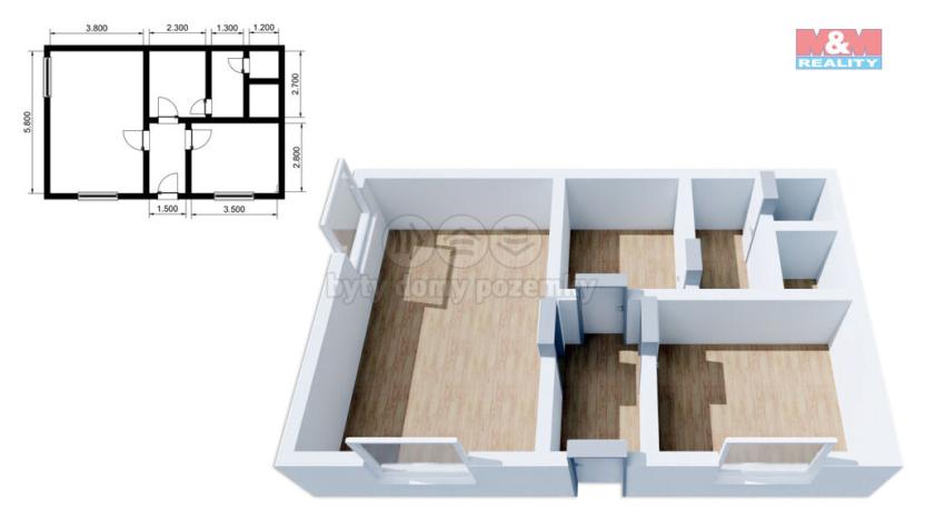 Pronájem kanceláře, Stráž pod Ralskem, Fibichova, 35 m2