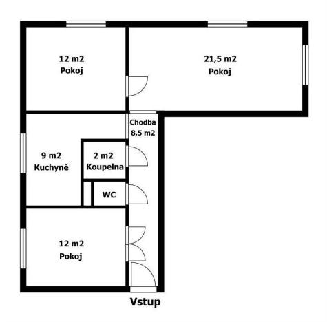 Pronájem bytu 3+1, Planá, Fučíkova, 67 m2