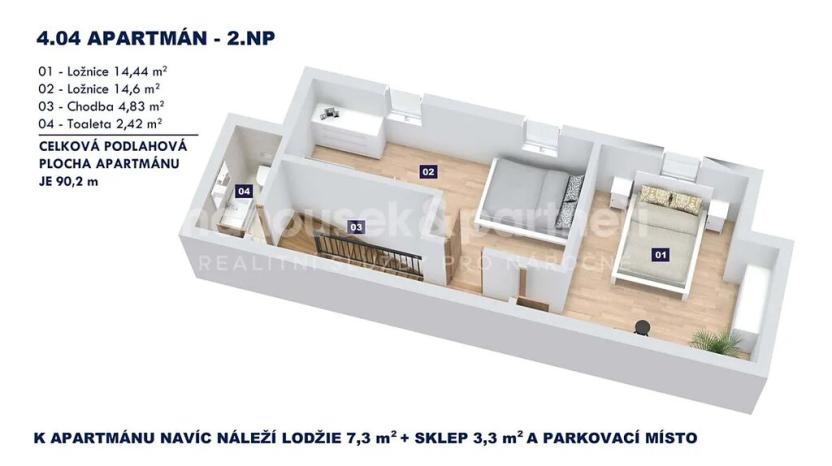 Prodej bytu 4+kk, Vrchlabí, Horská, 90 m2