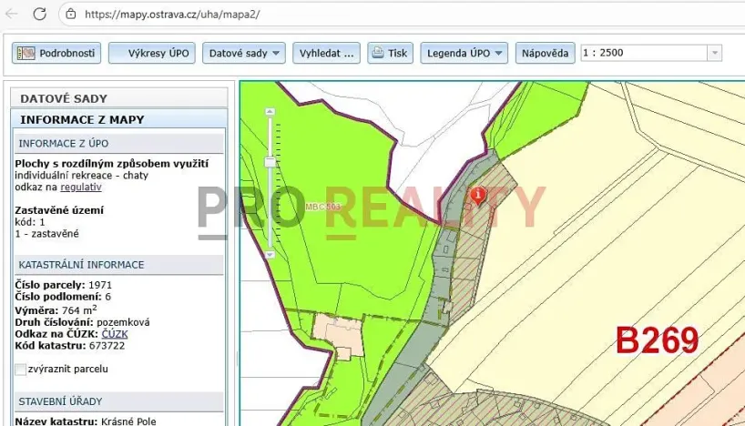 Prodej pozemku pro bydlení, Ostrava, Nad Mlýnkem, 795 m2