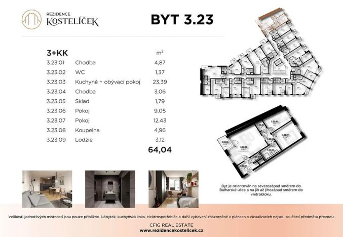 Prodej bytu 3+kk, Pardubice, Štrossova, 64 m2