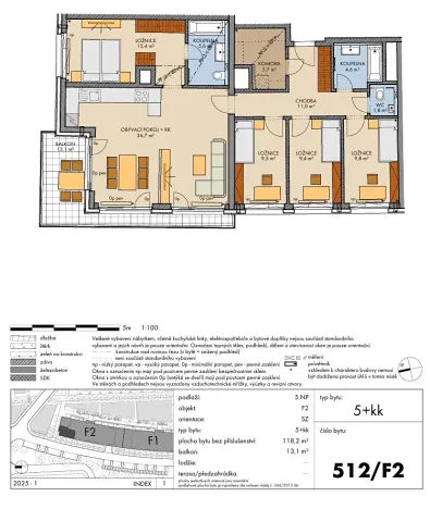 Prodej bytu 5+kk, Praha - Chodov, Bartůňkova, 118 m2