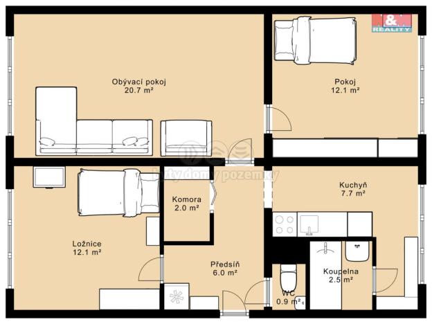 Prodej bytu 3+1, České Budějovice - České Budějovice 3, Plzeňská, 66 m2