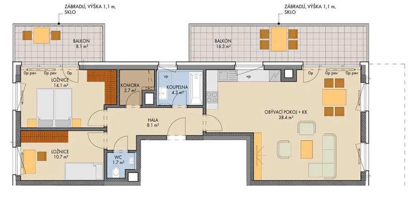 Prodej bytu 3+kk, Praha, Návarovská, 83 m2