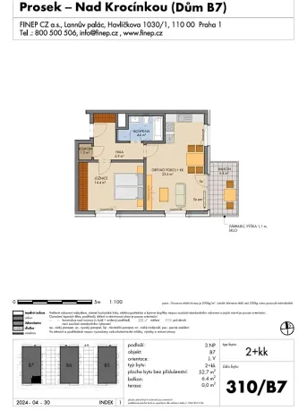 Prodej bytu 2+kk, Praha, Návarovská, 53 m2