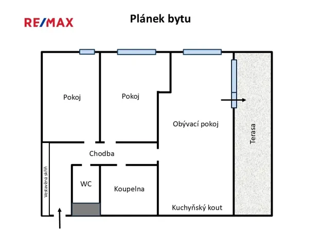 Pronájem bytu 3+kk, Klecany, V Honech, 58 m2