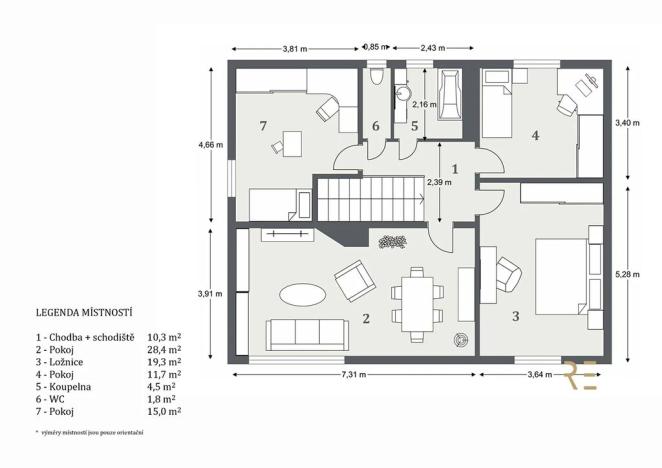 Prodej vícegeneračního domu, Praha - Záběhlice, Střemchová, 348 m2