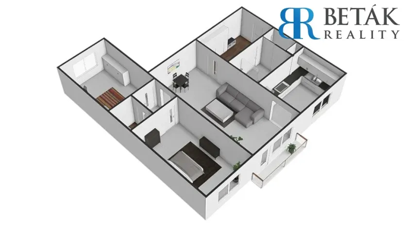 Prodej bytu 3+1, Přerov, Jasínkova, 74 m2