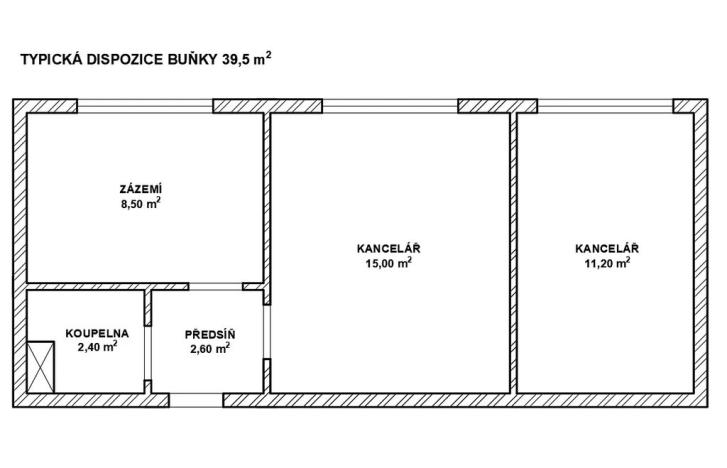 Pronájem kanceláře, Trutnov, Železničářská, 29 m2